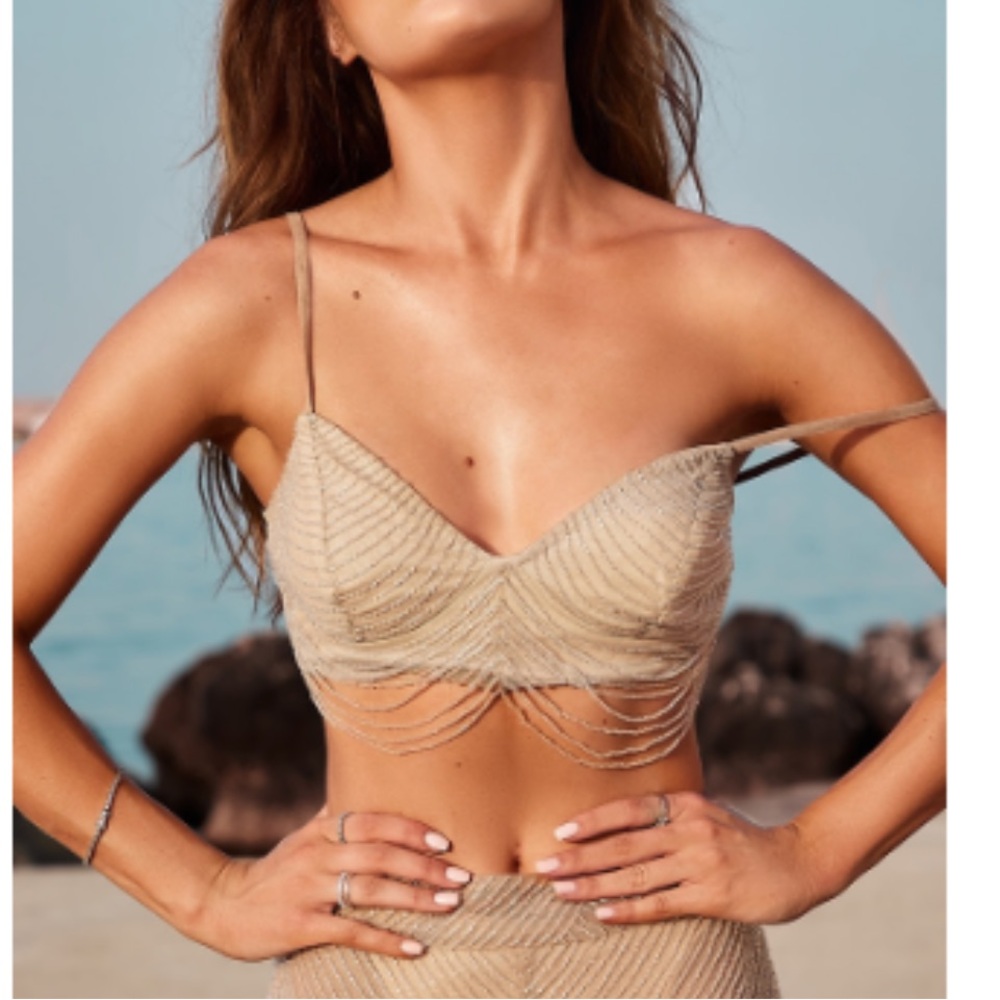 Nude Embellished Bralette